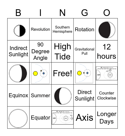 Seasons, Moons, Tides Bingo Card