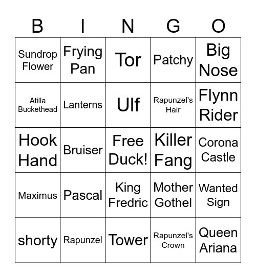 Bingo Ducks Bingo Card