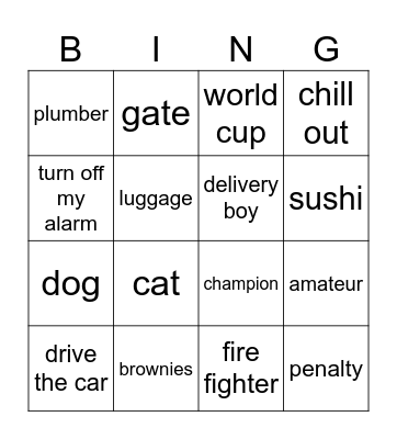 Bingo Card