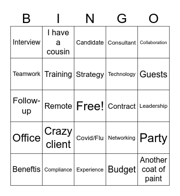 Planning Meeting Bingo Card