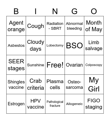 OA Day 1 - Jennifer's talk Bingo Card