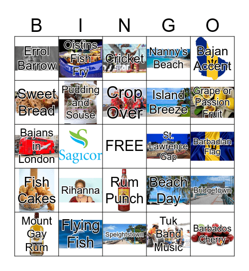 Barbados Bingo Card