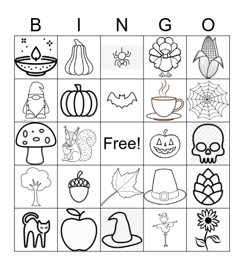 Fall Bingo Card