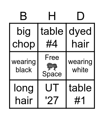 Black Hair Day 2024 Bingo Card