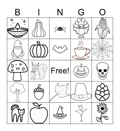 Fall Bingo Card