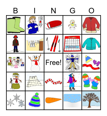 Snow Bingo Card