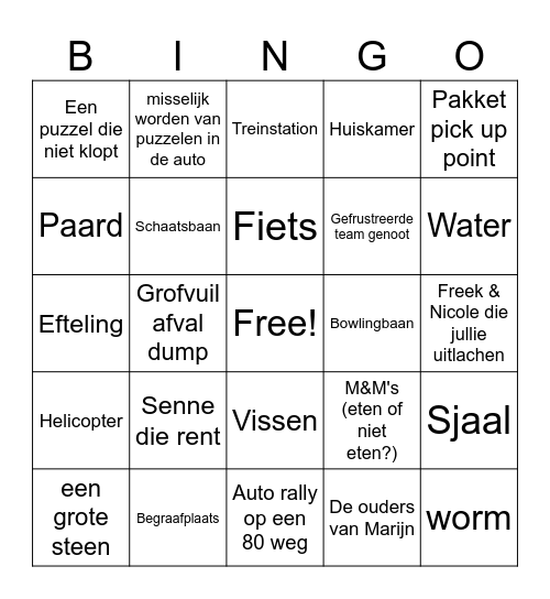 Autobingo Card