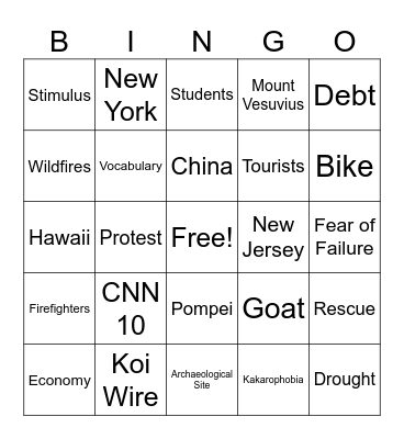 CNN 10 11/13/24 Bingo Card