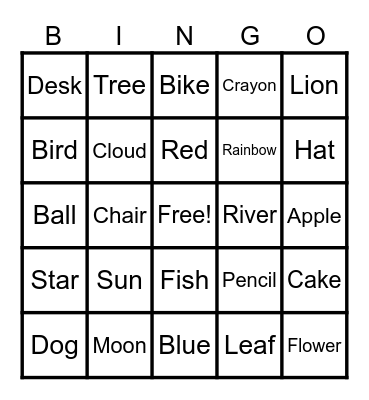 Children's Day Bingo Card