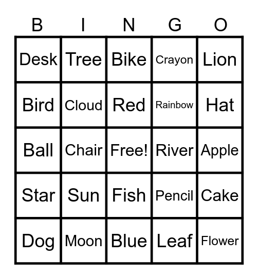 Children's Day Bingo Card