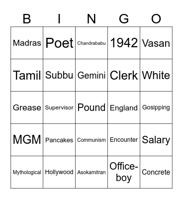 POETS AND PANCAKES Bingo Card