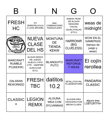 HOPIUM BINGO Card