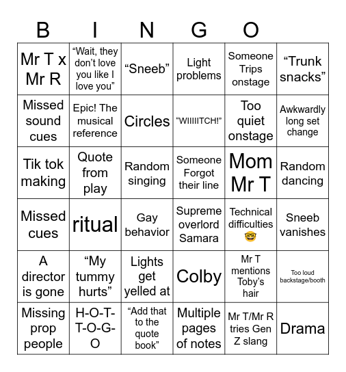 WIS?! Bingo Card