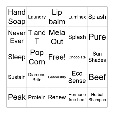 Health and Happiness Bingo Card