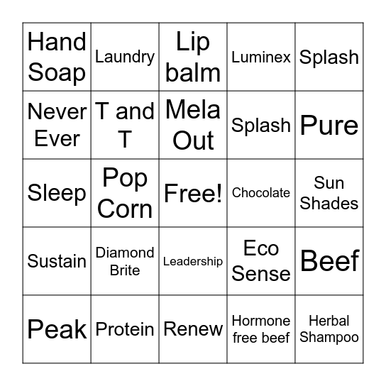 Health and Happiness Bingo Card