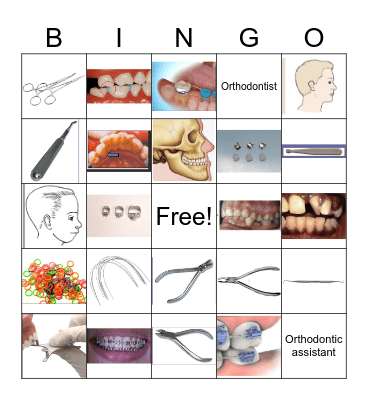 Orthodontic Instruments Bingo Card