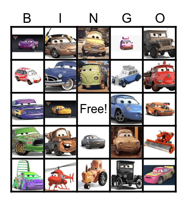 CARS Bingo Card