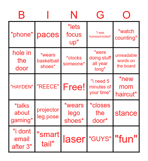 DR B BINGO Card