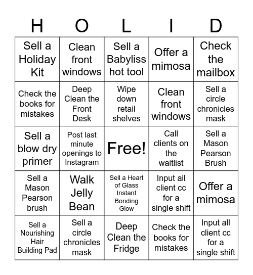 KK HOLIDAY 2024 BINGO Card