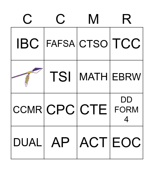 All Things CCMR Bingo Card