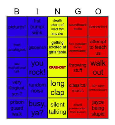 Oprea Bingo Card