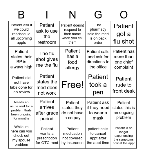 Baptist BINGO!! Bingo Card