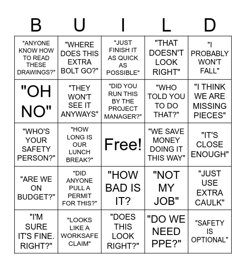 UM, WHAT DID YOU JUST SAY? Bingo Card