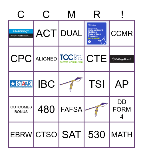 All Things CCMR Bingo Card