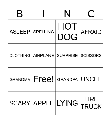 WEEK OF JANUARY 13TH Bingo Card