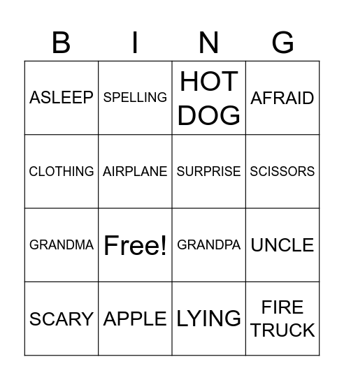 WEEK OF JANUARY 13TH Bingo Card