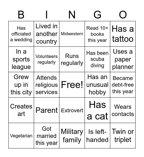 Wait, I did that... Bingo Card