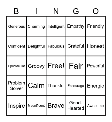 Kindness BINGO Card