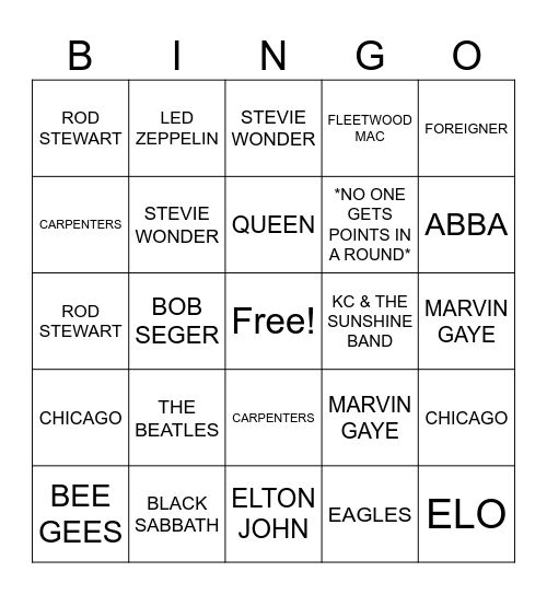 Steph Bingo Card