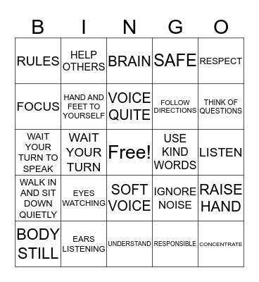 RESPECT! Bingo Card