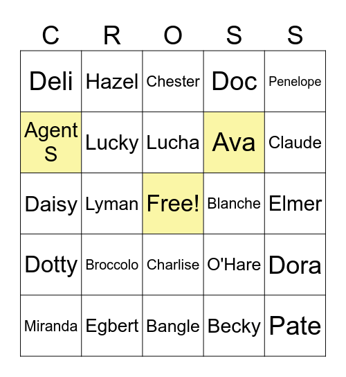 Animal Crossing Bingo Card