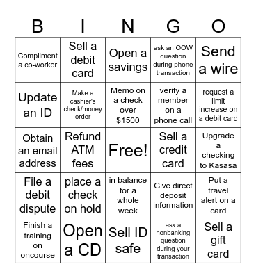 FSS Bingo Card