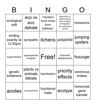 Bingo 580 Bingo Card