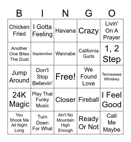 Remixes Bingo Card