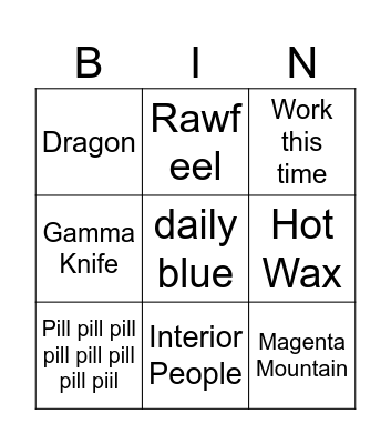 Fayetteville Bingo Card