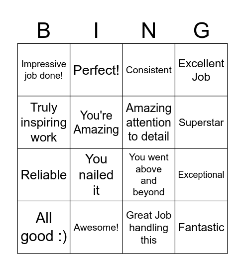 ALBERT Bingo Card