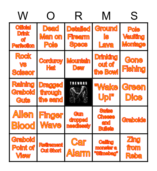 TREMORS! Bingo Card