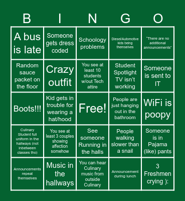 Tech Bingo!!! Bingo Card