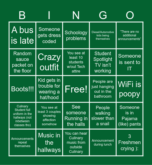 Tech Bingo!!! Bingo Card