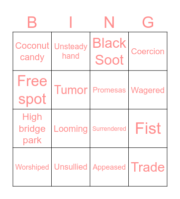 La Promesa Bingo Card