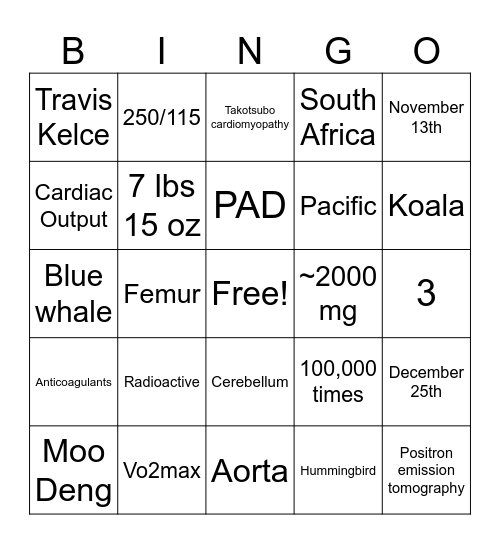 Proctor Meeting Bingo Card
