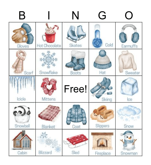 D13 Wellness Winter BINGO Card