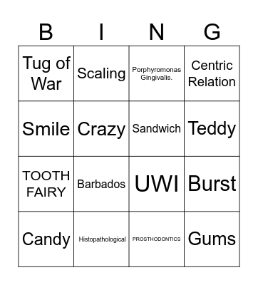 Pathogenesis Bingo Card