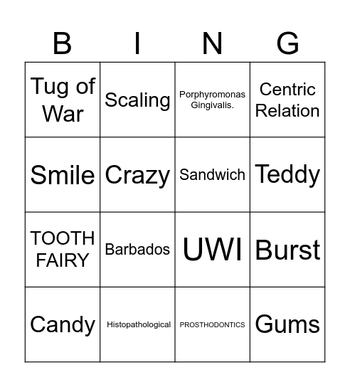 Pathogenesis Bingo Card