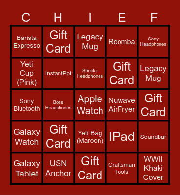 House of Bingo Card