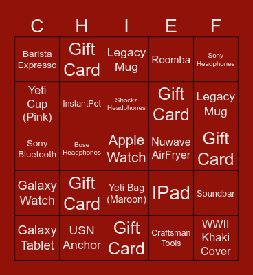 HOUSE OF Bingo Card